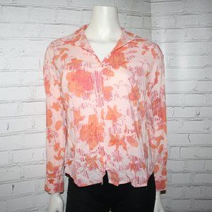 🌸🍊 Relativity · Floral Button Down · Size S